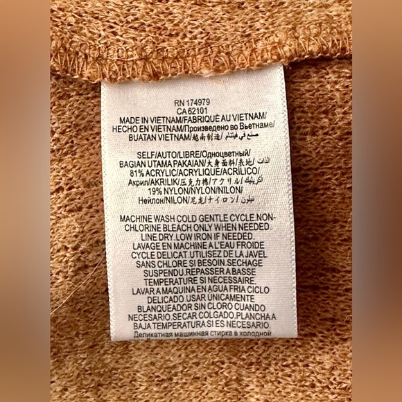 NWT Bcbgeneration Caramel Dot Ruffle Sleeve Sweater Knit Mini Dress, XS - Picture 9 of 14